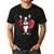 Boston Terrier Mom Dad Bostie Dog Lover Valentines Day Men's Casual T-Shirt Black