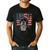Boston Terrier Patriotic 4th Of July USA American Flag Men's Casual T-Shirt Black
