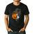Boston Terrier Pumpkin Jack O Lantern Halloween Men's Casual T-Shirt Black