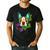 Boston Terrier In Red Day Of The Dead Sugar Skull Dog Men's Casual T-Shirt Black