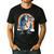 Boston Terrier Riding Dinosaur T-Rex Boys Kids Rainbow Men's Casual T-Shirt Black