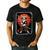 Boston Terrier Samurai Ninja Vintage Anime Japanese Ukiyo-e Men's Casual T-Shirt Black