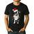 Boston Terrier Santa Christmas Lights Xmas Dog Lover Men Women Kids Men's Casual T-Shirt Black