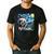 Boston Terrier Santa Starry Night Van Gogh Christmas Dog Men Women Kids Men's Casual T-Shirt Black