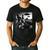 Boston Terrier Graphic Selfie With UFOs Weird Aliens Men's Casual T-Shirt Black