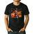 Boston Terrier Thanksgiving Leopard Pumpkins Fall Leaves Men's Casual T-Shirt Black