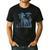 Boston Terrier UFO Cowboy Dog Dog Mom Dog Dad Alien Dog Men's Casual T-Shirt Black