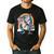 Boston Terrier Unicorn Riding Dinosaur T-Rex Girls Rainbow Men's Casual T-Shirt Black