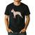 Boston Terrier Watercolor Flowers Men's Casual T-Shirt Black