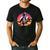 Boston Terrier Wearing A Cowboy Hat On T-Rex Men's Casual T-Shirt Black
