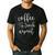 Coffee Teach Repeat Cute Costume Teacher Coffee Lover Men's Casual T-Shirt Black