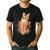Coquette Music Note Patchwork Ghost Music Teacher Halloween Men's Casual T-Shirt Black