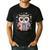 Cute Reading Owl Book Lover Teacher Librarian Bookworm Men's Casual T-Shirt Black