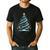 DNA Helix Christmas Tree Scientist Biology Science Teacher Men's Casual T-Shirt Black