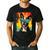 Dog Boston Terrier Hawaiian Men's Casual T-Shirt Black