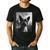 Dog Mom Dad Alien Selfie Boston Terrier UFO For Men Women Men's Casual T-Shirt Black