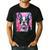 Dog Pink Boston Terrier Men's Casual T-Shirt Black
