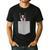 Dog In Your Pocket Boston Terrier For Men Women Girls Kids Men's Casual T-Shirt Black