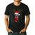 Family Matching Reindeer Xmas Boston Terrier Christmas Men's Casual T-Shirt Black
