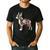 Floral FLower Boston Terrier Mom Grandma Men's Casual T-Shirt Black