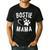 Fun Bostie Mama Dog Lover Apparel Boston Terrier Mom Men's Casual T-Shirt Black