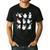 Halloween PE Teacher Ghost Playing Soccer Football Baseball Men's Casual T-Shirt Black