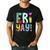 Happy Fri-Yay Friday Lovers Fun Teacher Life FriYay Weekend Men's Casual T-Shirt Black