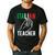Italian Teacher Italy Italia Back To School First Day Men's Casual T-Shirt Black Italian Teacher Italy Italia Back To School First Day Men's Casual T-Shirt Black