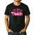 My Job Is Teach Pink Retro Female Teacher Life Women Men's Casual T-Shirt Black