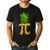Math Teacher Hawaiian Shirts Pineapple Pi Day Symbol Men's Casual T-Shirt Black
