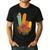 One Thankful Teacher Thanksgiving Turkey Peace Hand Sign Men's Casual T-Shirt Black One Thankful Teacher Thanksgiving Turkey Peace Hand Sign Men's Casual T-Shirt Black