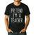 Pretend I'm A Teacher Costume Halloween Lazy Adult Kids Men's Casual T-Shirt Black Pretend I'm A Teacher Costume Halloween Lazy Adult Kids Men's Casual T-Shirt Black