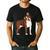 Red Boston Terrier Dog Men's Casual T-Shirt Black