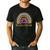 Retired Teacher Rainbow Men's Casual T-Shirt Black