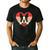 Retro Heart Boston Terrier Dog Vintage Valentine Men's Casual T-Shirt Black