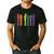 Retro Be Kind ASL Deaf Teacher Sign Language Gay Pride Men's Casual T-Shirt Black