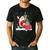Santa Ugly Christmas Tree Lights Boston Terrier Dog Lover Men's Casual T-Shirt Black