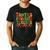 Santas Favorite Teacher Retro Groovy Christmas Xmas Women Men's Casual T-Shirt Black