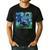 Scottish Terrier Starry Night Scotty Dog Art By Aja Men's Casual T-Shirt Black