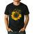 Sunflower Puzzle Pieces Autism Awareness For Mom Teacher For Women Men's Casual T-Shirt Black