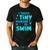 Swimming Teacher I Teach Tiny Humans To Swim Swim Instructor Men's Casual T-Shirt Black Swimming Teacher I Teach Tiny Humans To Swim Swim Instructor Men's Casual T-Shirt Black