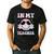 In My Teacher Era Groovy Tie Dye Back To School Cute Teacher Men's Casual T-Shirt Black In My Teacher Era Groovy Tie Dye Back To School Cute Teacher Men's Casual T-Shirt Black