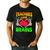 Teacher Teachers Love Brains Skeleton Hand Heart Halloween Men's Casual T-Shirt Black