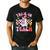 Trick Or Teach Halloween Teacher Floral Ghost Groovy Men's Casual T-Shirt Black