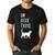 Un Deux Trois Cat Shirt French Teacher Men's Casual T-Shirt Black