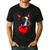 Valentine's Day Boston Terrier Dog Vector Men's Casual T-Shirt Black
