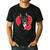 Valentine's Day Boston Terrier Men's Casual T-Shirt Black