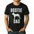 Vintage Boston Terrier Dad Dog Daddy Bostie Father Men's Casual T-Shirt Black