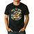 Weird Teachers Build Character Raccoon Colourful Floral Men's Casual T-Shirt Black