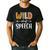 Wild About Speech SLP Leopard Teacher Back To School Kids Men's Casual T-Shirt Black